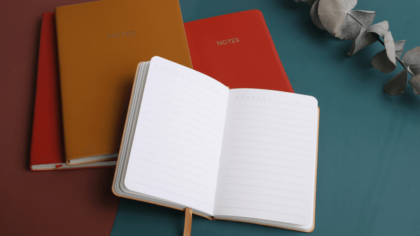 A photo of a diary ready to plan the New years goals