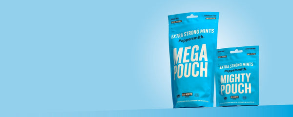 Peppersmith Extra Strong Mega Pouch and Mighty Pouch mints