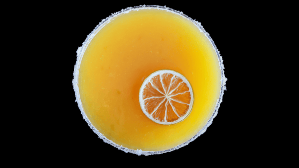 orange with black background