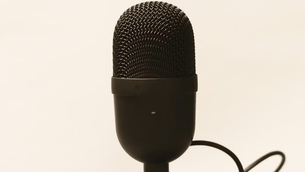 A podcast microphone 