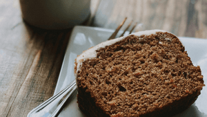 A slice of carrot cake