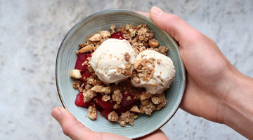 Sugar free recipe: Crunchy pear and ginger crumble