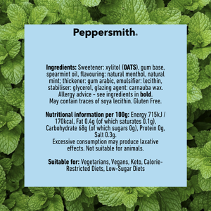 Gum: English Spearmint Xylitol Gum - 12 x 15g Pocket Packs