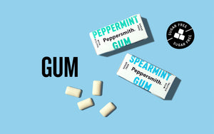 Peppersmith Peppermint and Spearmint chewing gum Boxes and chewing gum