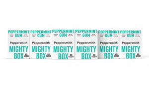 English Peppermint Xylitol Gum: 50g Mighty Box (Pack of 6) - Subscribe & Save