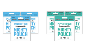 Mixed Pack English Xylitol Chewing Gum: 50g Mighty Pouch (Pack of 6) - Subscribe & Save Auto renew - Peppersmith