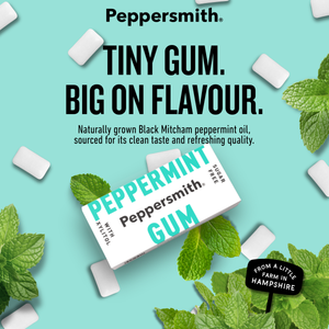 Gum: English Peppermint Xylitol Gum - 12 x 15g Pocket Packs