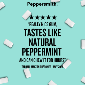Gum: English Peppermint Xylitol Gum - 12 x 15g Pocket Packs