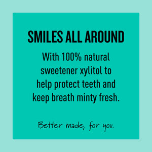 GUM: ENGLISH PEPPERMINT XYLITOL GUM - 50G MIGHTY POUCH (MIN ORDER 6)