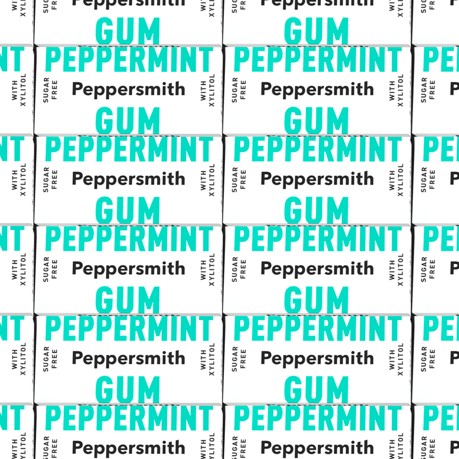 GUM: ENGLISH PEPPERMINT XYLITOL GUM - 12 X 15G POCKET PACKS