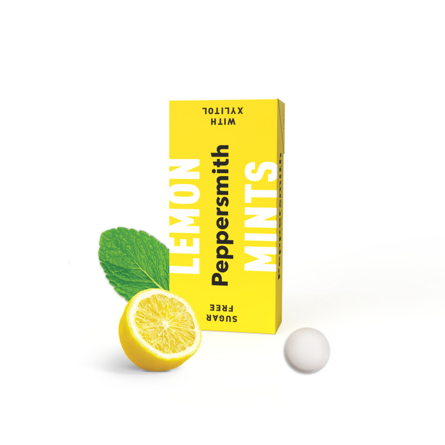 MINTS: SICILIAN LEMON FLAVOUR XYLITOL MINTS - 12 X 15G POCKET PACKS