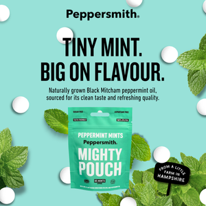 Mints: English Peppermint Xylitol Mints - 50g Mighty Pouch (Min. Order 6)