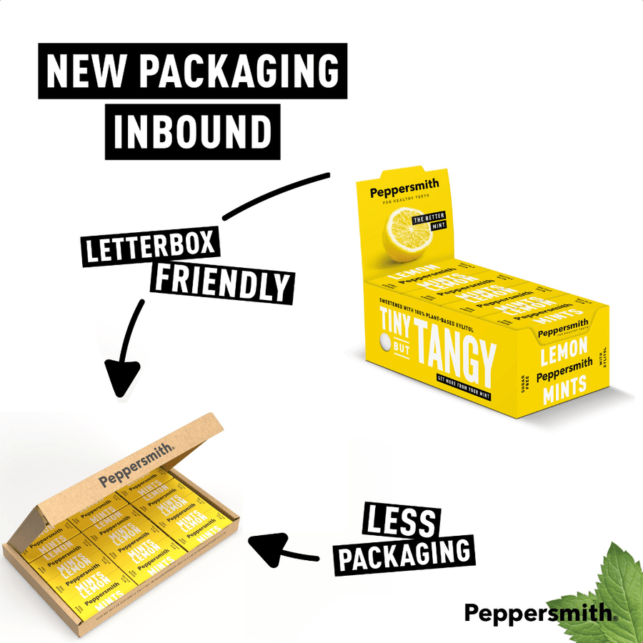 MINTS: SICILIAN LEMON FLAVOUR XYLITOL MINTS - 12 X 15G POCKET PACKS