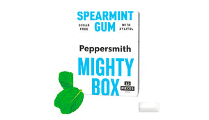 GUM: ENGLISH SPEARMINT XYLITOL GUM - 50G MIGHTY BOX (MIN ORDER 6)