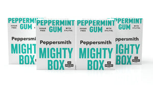 English Peppermint Xylitol Gum - 50g Mighty Box (Min order 4)