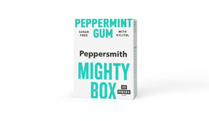 English Peppermint Xylitol Gum: 50g Mighty Box (Min order 4)