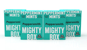 MINTS: ENGLISH PEPPERMINT XYLITOL MINTS - 60G MIGHTY BOX (MIN ORDER 6)