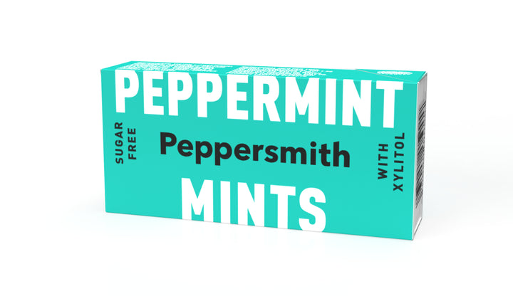 English Peppermint Xylitol Mints - 12 x 15g Pocket Packs