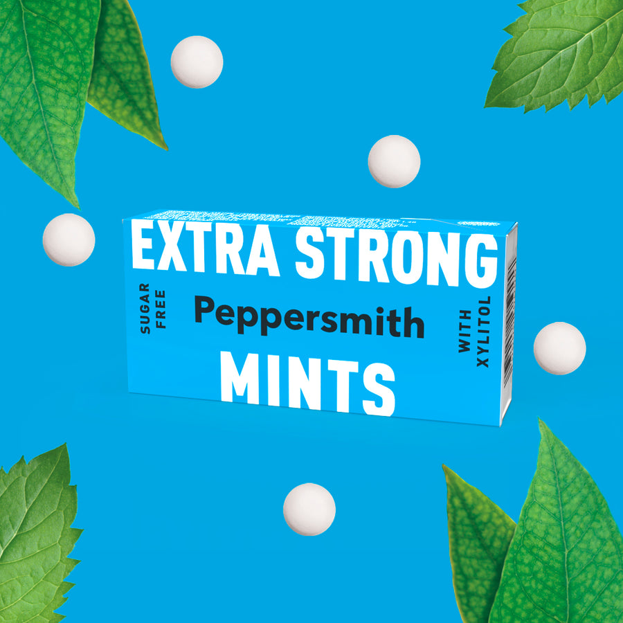 Smith Mints MINTS: EXTRA STRONG EUCALYPTUS XYLITOL MINTS - 12 X 15G POCKET PACKS