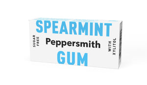 English Spearmint Xylitol Gum - 12 x 15g Pocket Packs